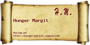 Hunger Margit névjegykártya